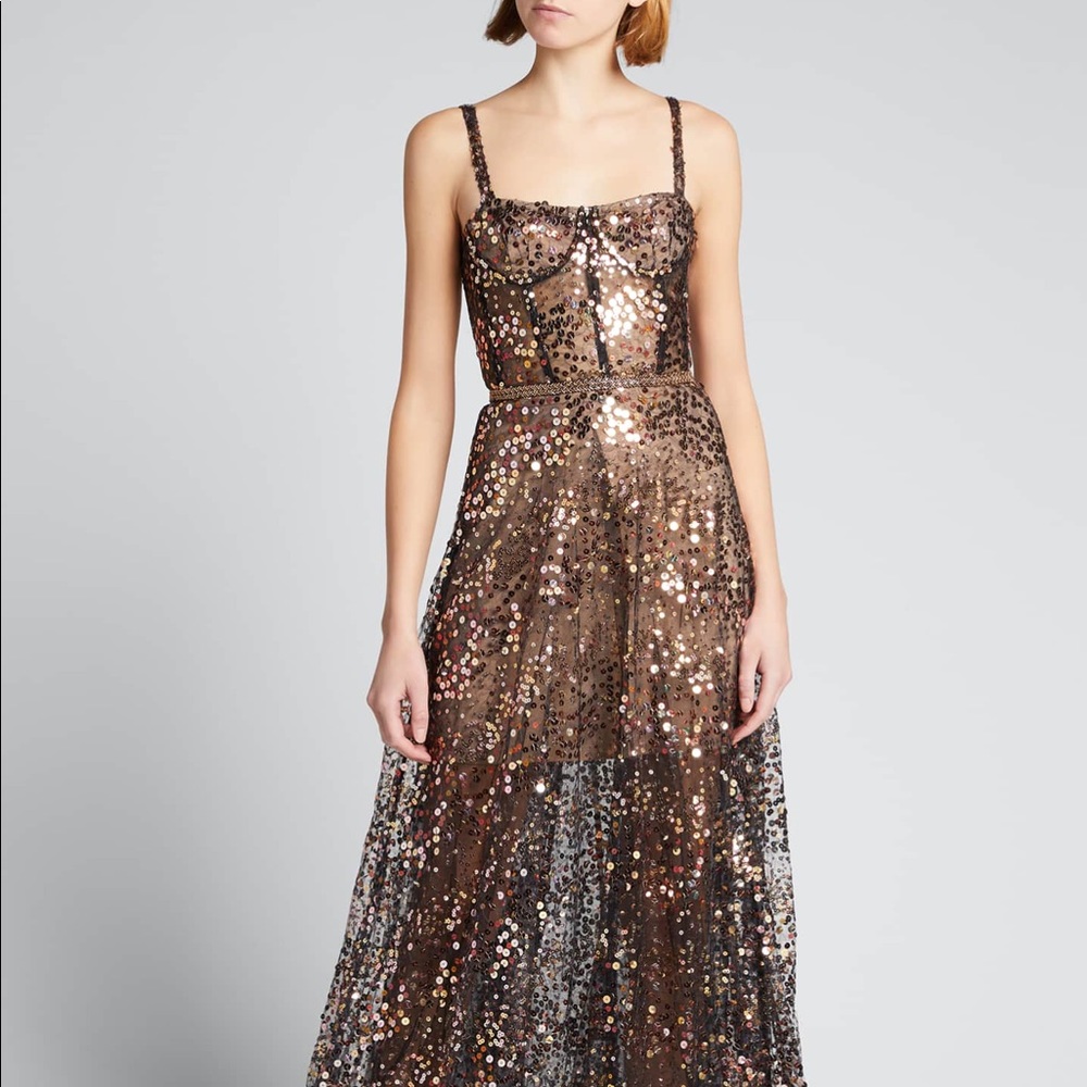 Bronx and Banco Midnight Noir Embellished Gown